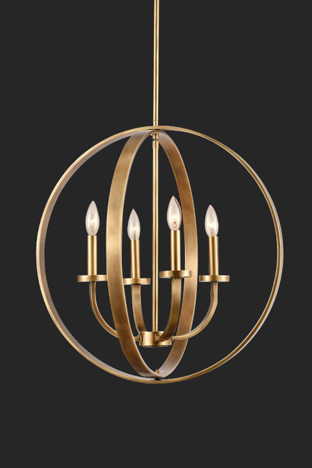 Modern Round Lantern Chandelier - view 12 | everlamps