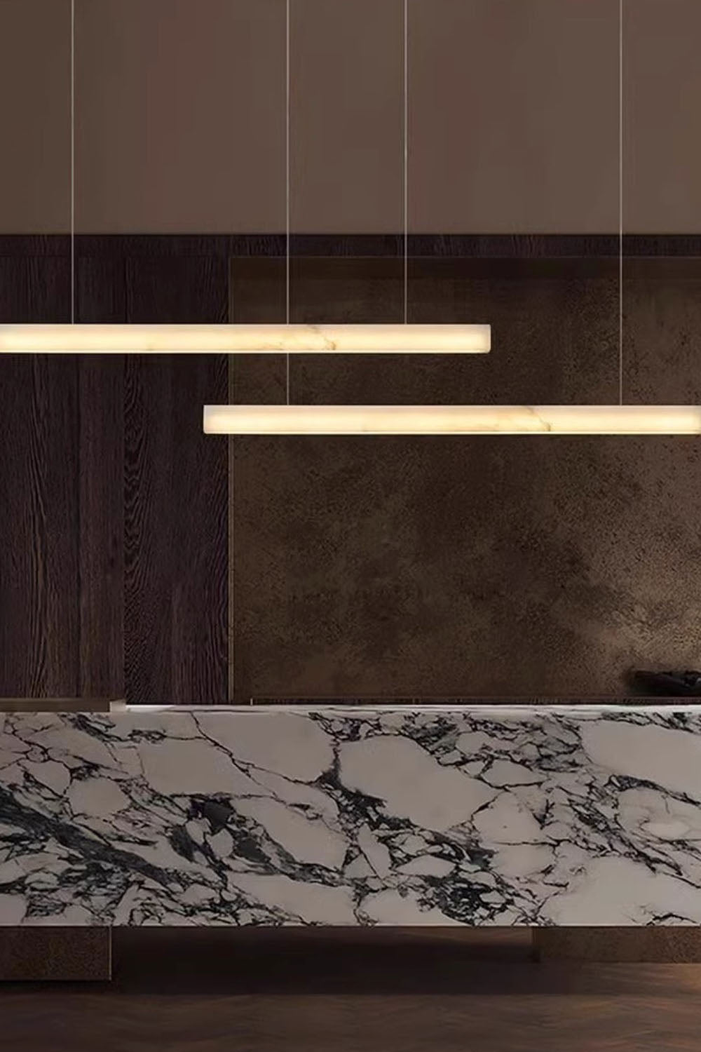 New Chinese Style Simple Natural Marble Chandelier - view 5 | everlamps