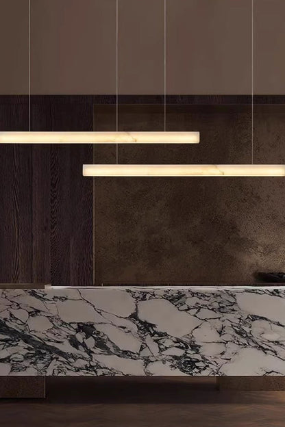 New Chinese Style Simple Natural Marble Chandelier - view 5 | everlamps