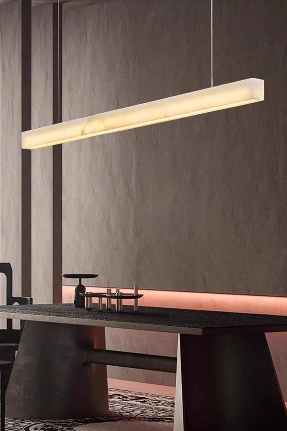 New Chinese Style Simple Natural Marble Chandelier - view 4 | everlamps
