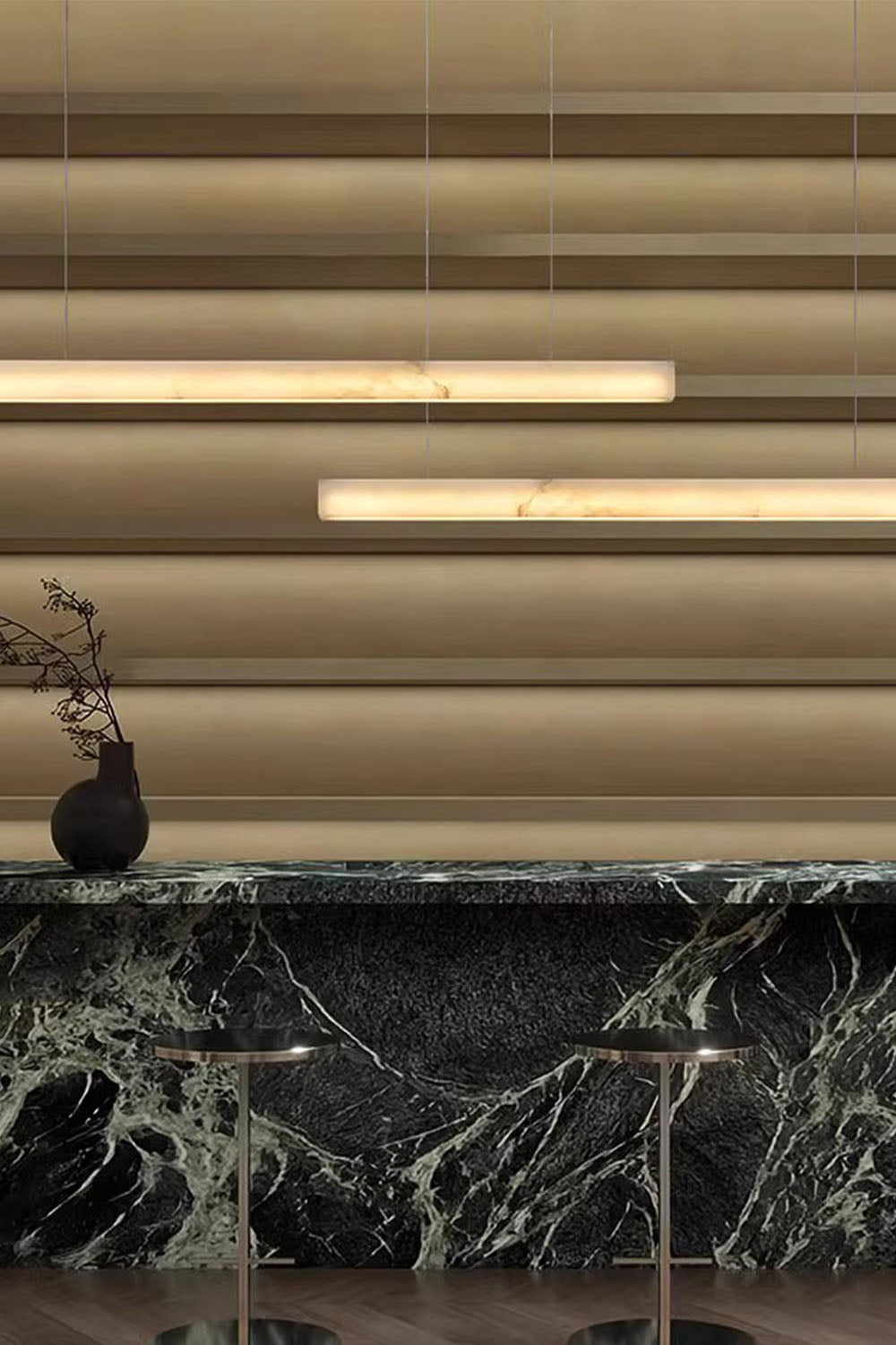 New Chinese Style Simple Natural Marble Chandelier - view 6 | everlamps