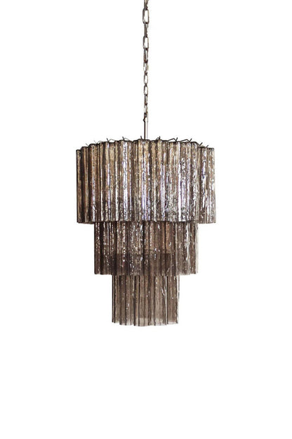 Art Smoked Glass Tube Chandelier | everlamps