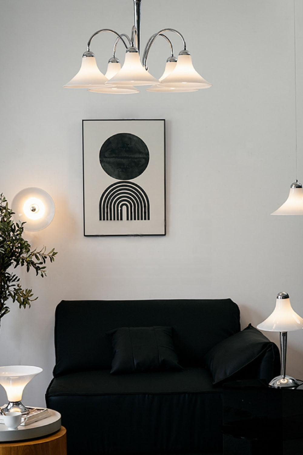 Modern Trumpet Glass Chandelier - view 5 | everlamps