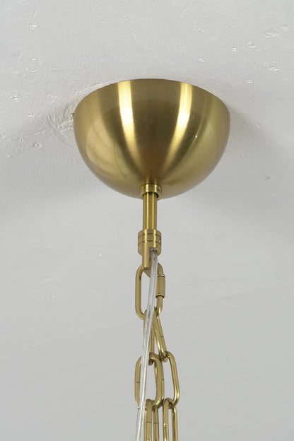 Molten Amber Glass Chandelier |Metal detail | vexa lamps