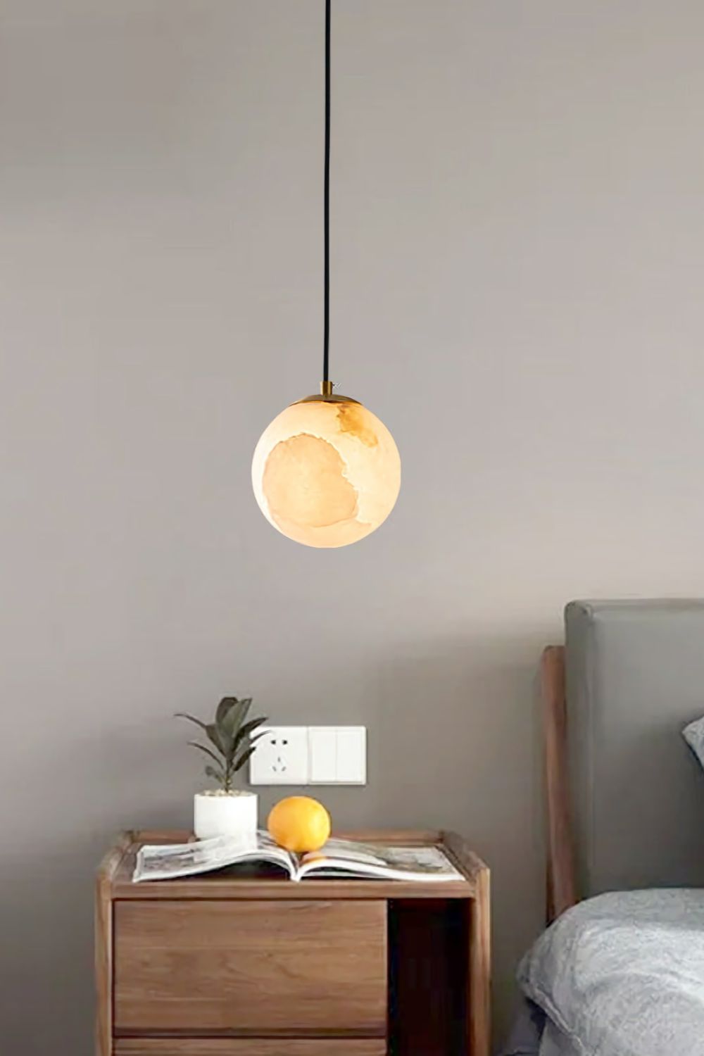 Moon Alabaster Pendant Lamp - everlamps