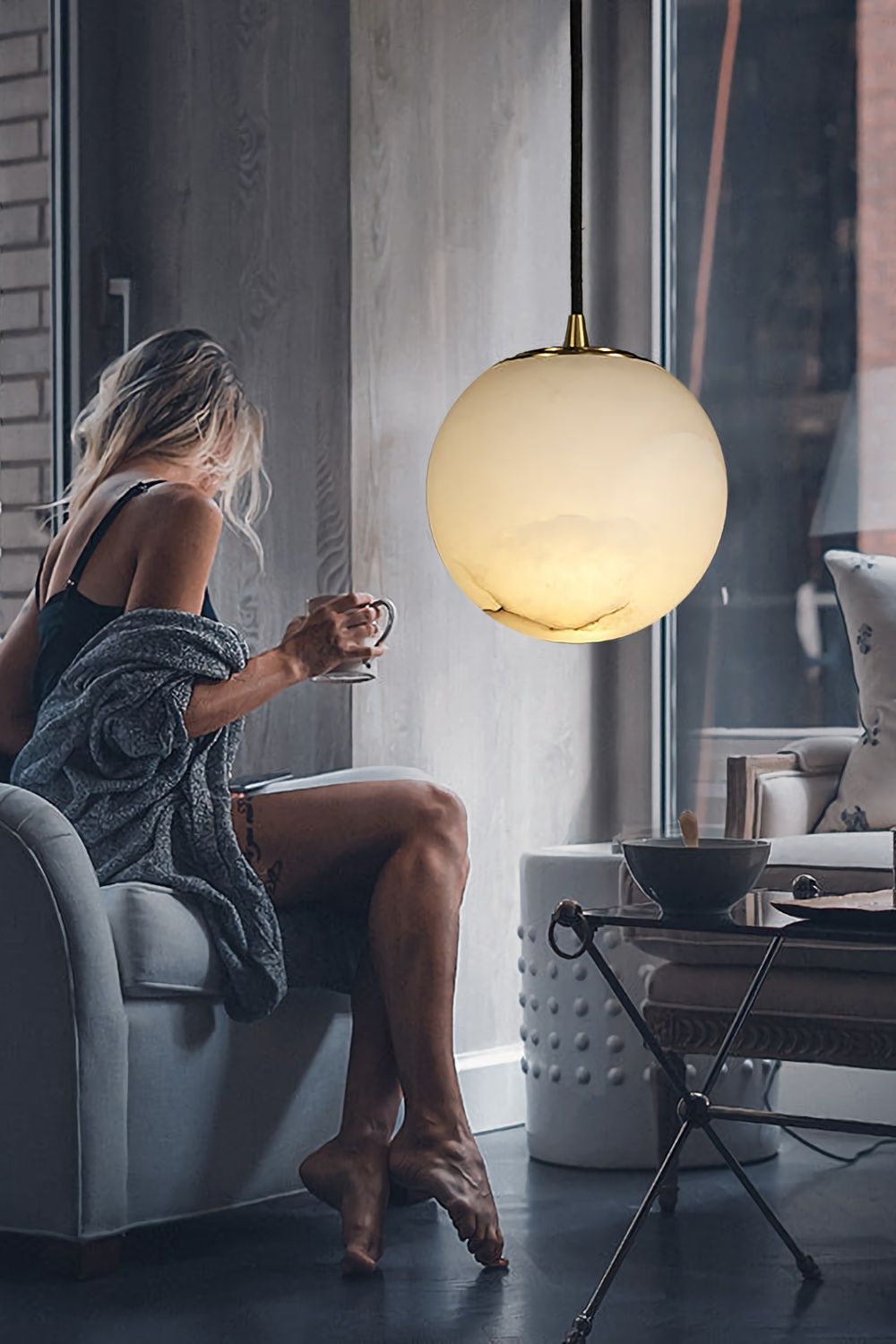 Moon Alabaster Pendant Lamp - everlamps