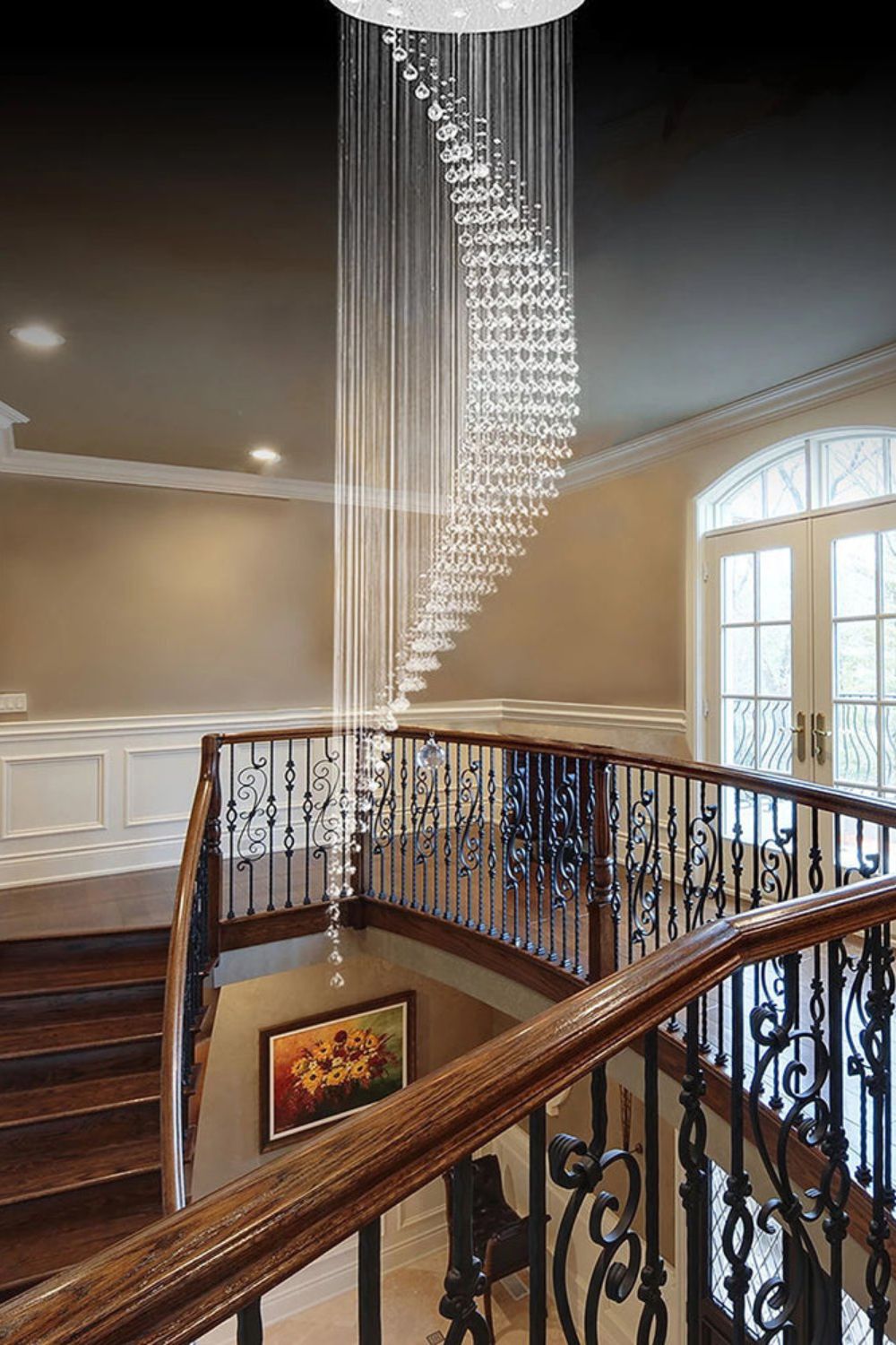 Moon Shaped Curved Crystal Chandelier - everlamps