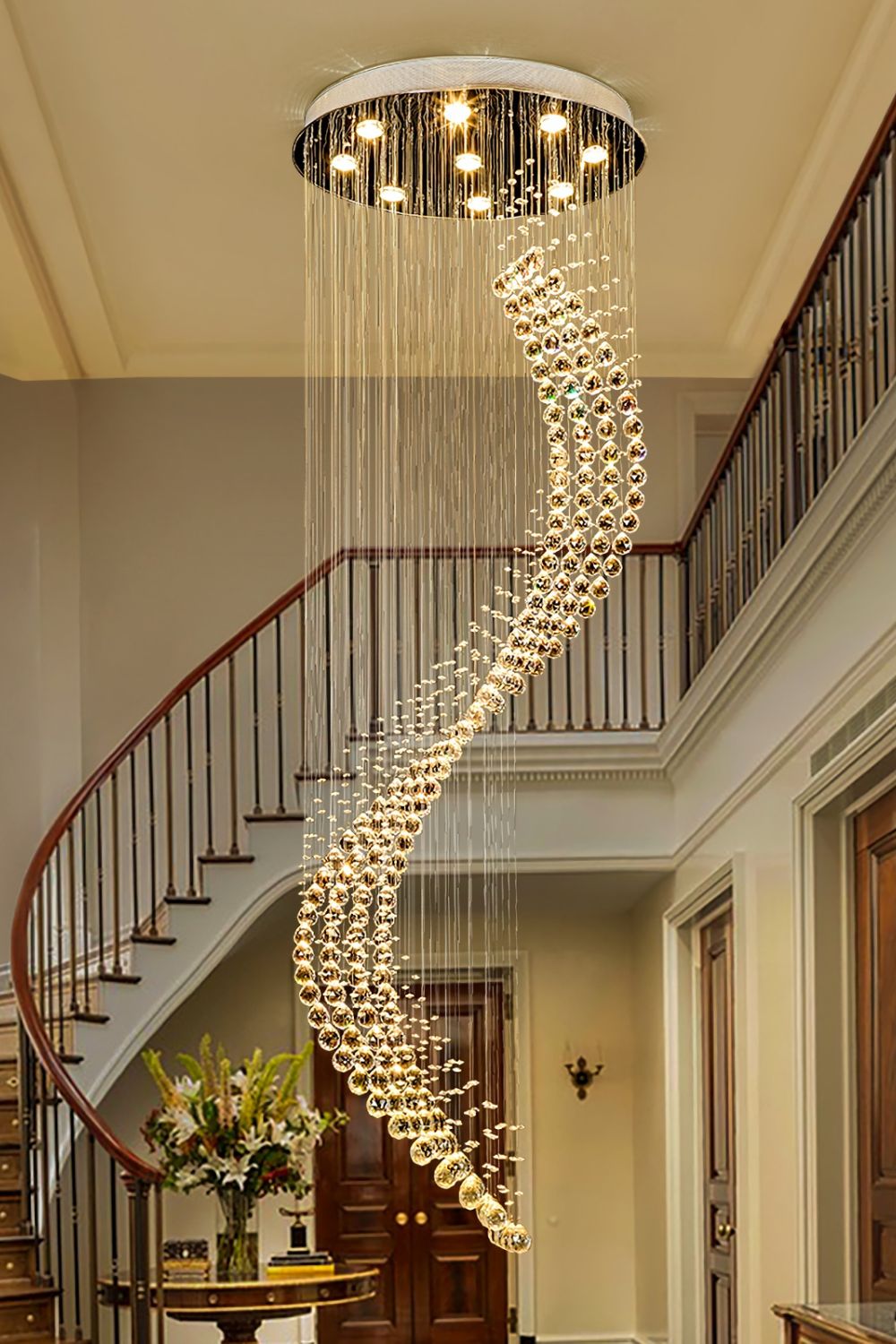 Moon Shaped Curved Crystal Chandelier - everlamps
