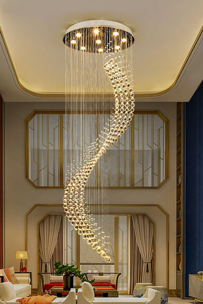 Moon Shaped Curved Crystal Chandelier - everlamps