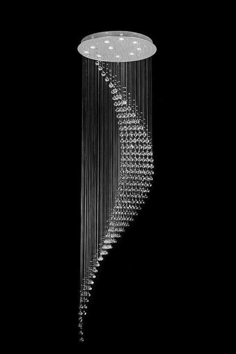 Moon Shaped Curved Crystal Chandelier - everlamps