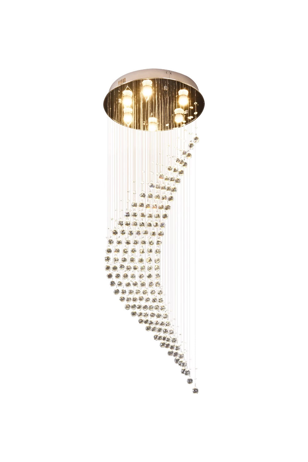 Moon Shaped Curved Crystal Chandelier - everlamps