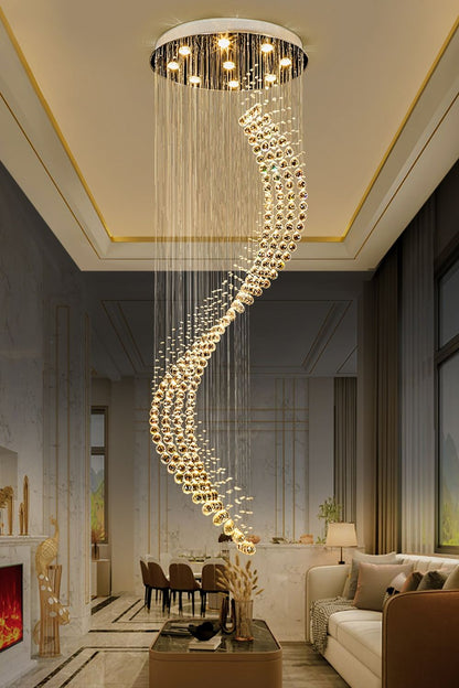 Moon Shaped Curved Crystal Chandelier - everlamps