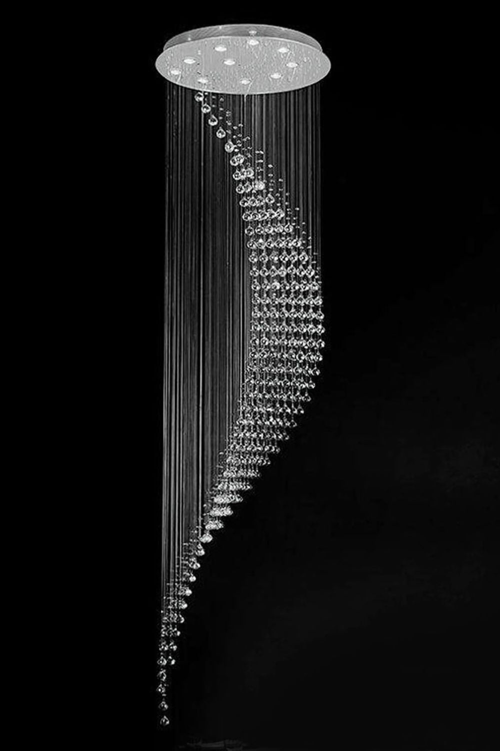 Moon Shaped Curved Crystal Chandelier - everlamps