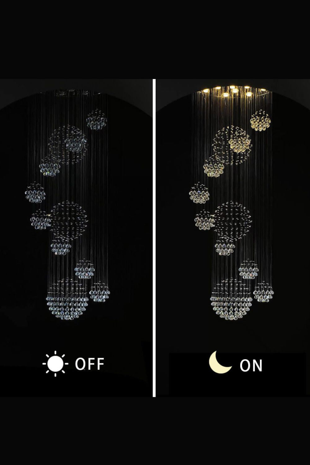 Multi-Balls Chrome Crystal Chandelier - everlamps