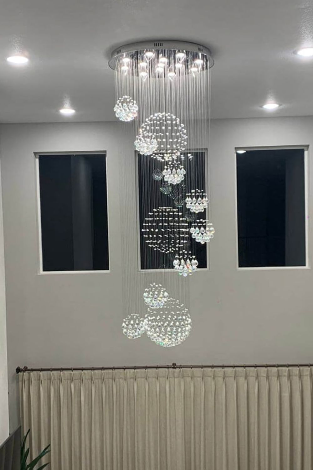 Multi-Balls Chrome Crystal Chandelier - everlamps