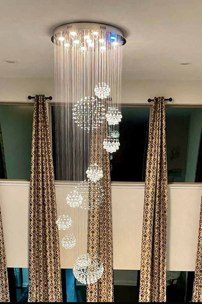 Multi-Balls Chrome Crystal Chandelier - everlamps
