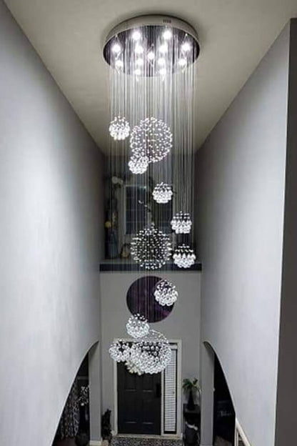 Multi-Balls Chrome Crystal Chandelier - everlamps
