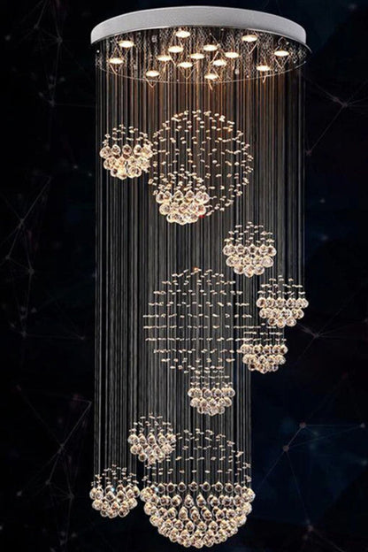 Multi-Balls Chrome Crystal Chandelier - everlamps