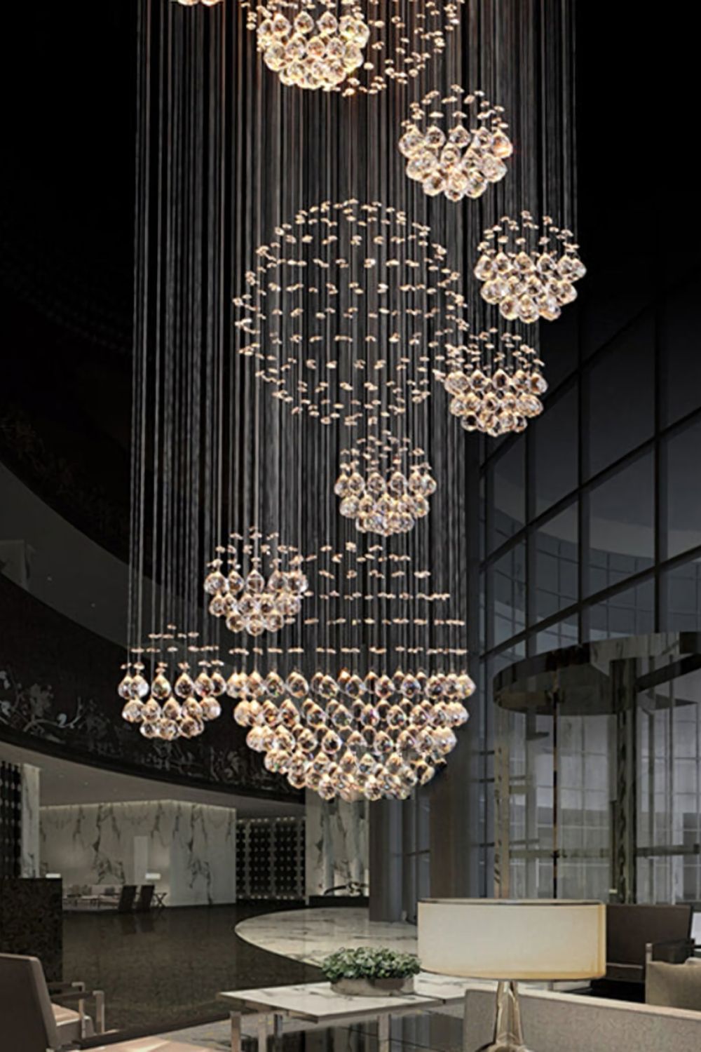 Multi-Balls Chrome Crystal Chandelier - everlamps