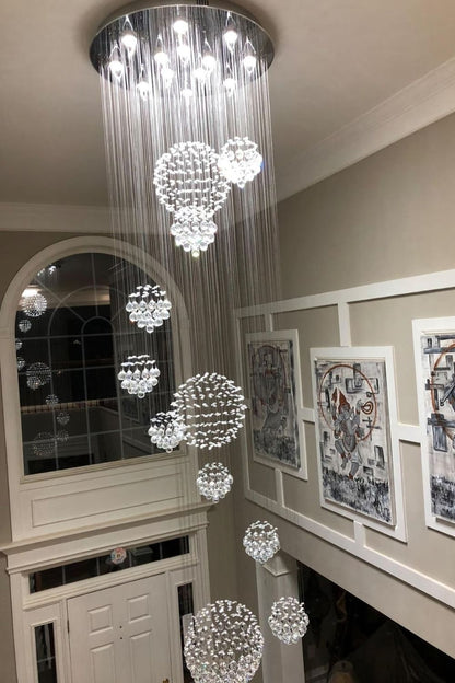 Multi-Balls Chrome Crystal Chandelier - everlamps