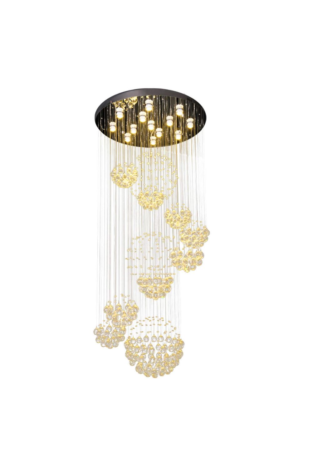 Multi-Balls Chrome Crystal Chandelier - everlamps