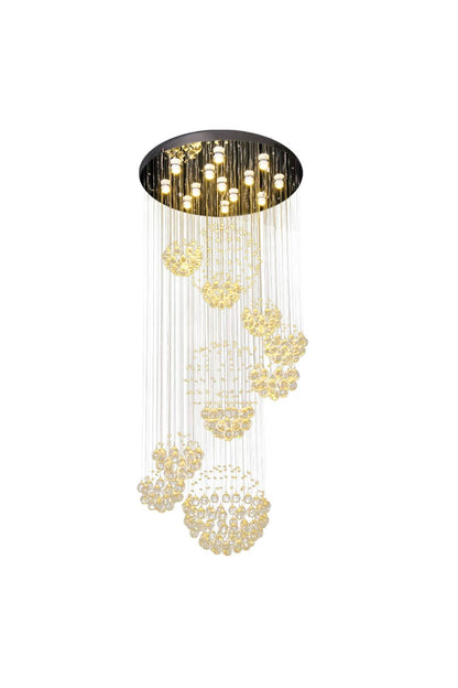 Multi-Balls Chrome Crystal Chandelier - everlamps