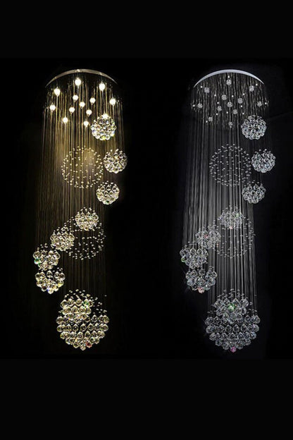 Multi-Balls Chrome Crystal Chandelier - everlamps