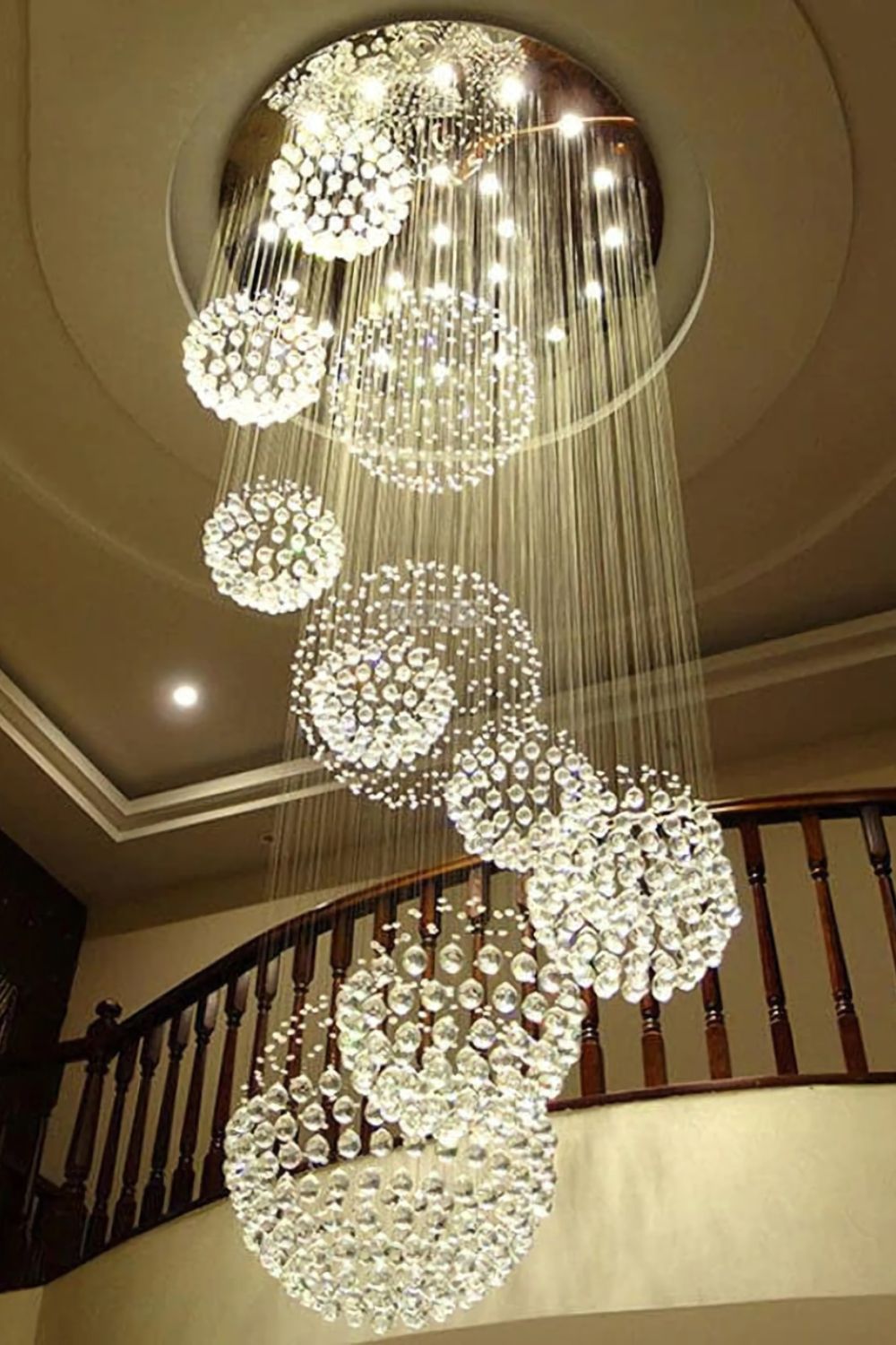 Multi-Balls Chrome Crystal Chandelier - everlamps