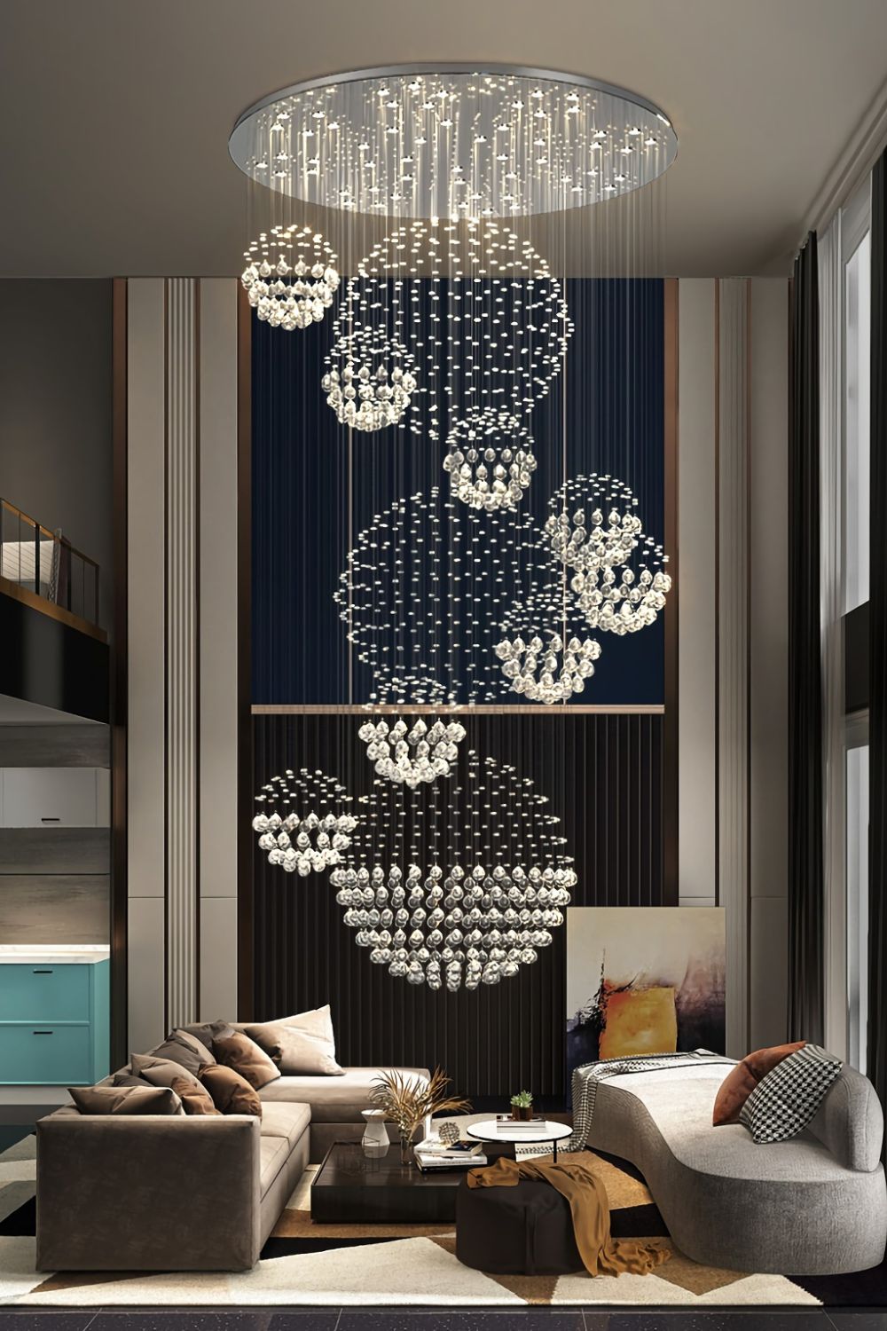 Multi-Balls Chrome Crystal Chandelier - everlamps