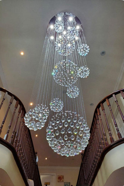 Multi-Balls Chrome Crystal Chandelier - everlamps