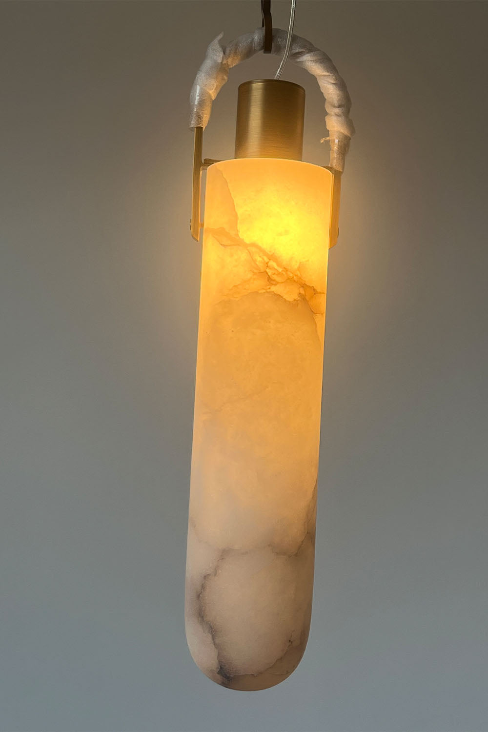 Multi-head Alabaster Cylindrical Chandelier - view 22 | everlamps
