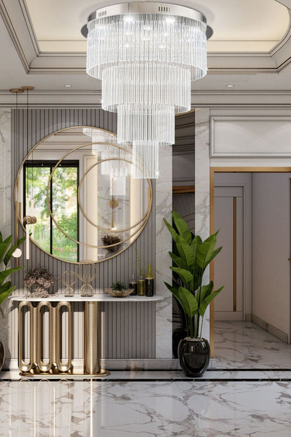 Multi Layers Round Raindrop Chandelier - everlamps