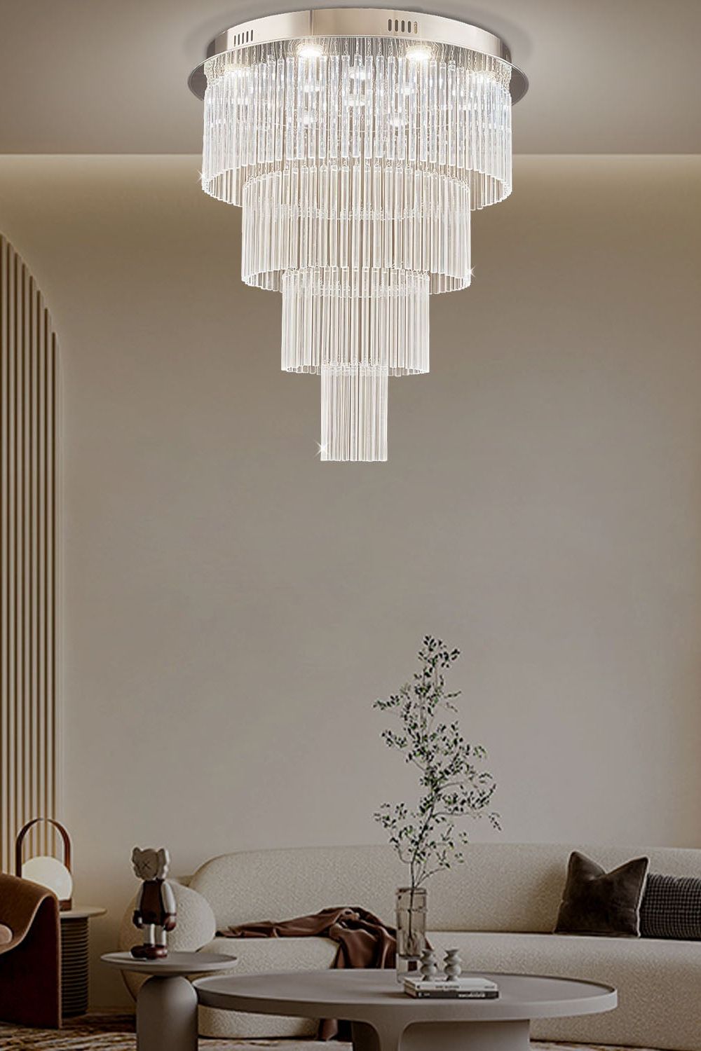 Multi Layers Round Raindrop Chandelier - everlamps