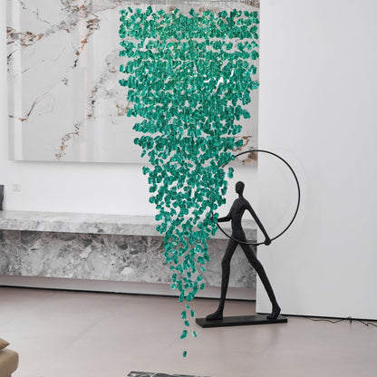 Crystal Stone Crystal Spiral Chandelier