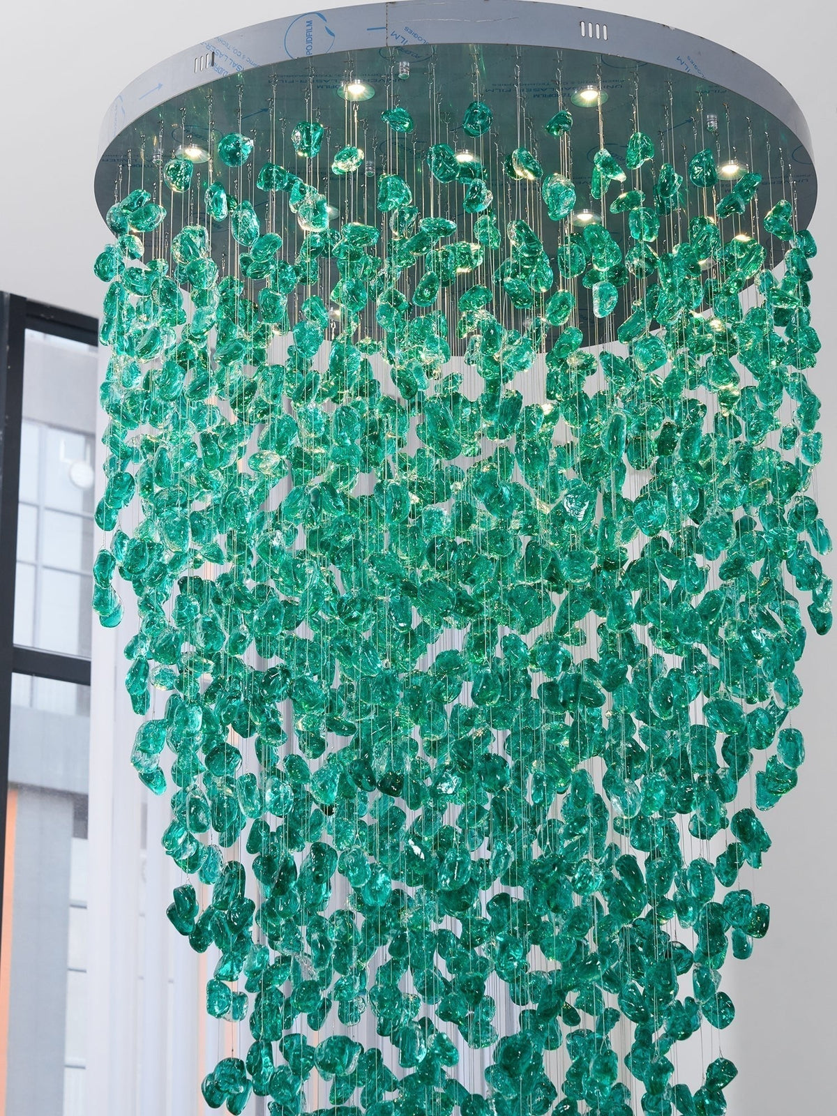 Crystal Stone Crystal Spiral Chandelier
