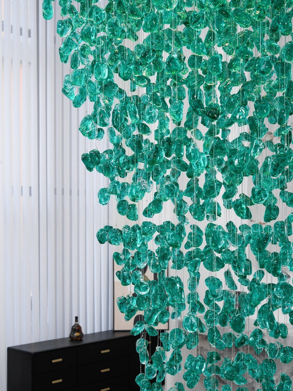 Crystal Stone Crystal Spiral Chandelier