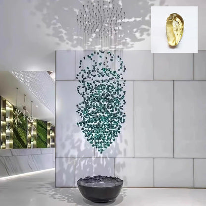 Crystal Stone Crystal Spiral Chandelier