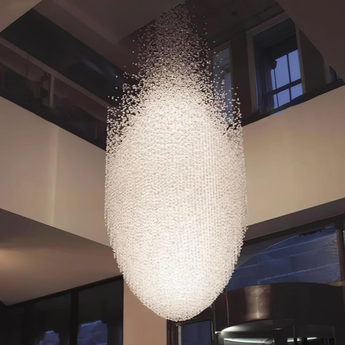 Crystal Stone Crystal Spiral Chandelier
