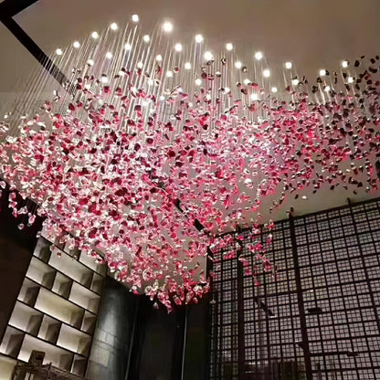 Crystal Stone Crystal Spiral Chandelier