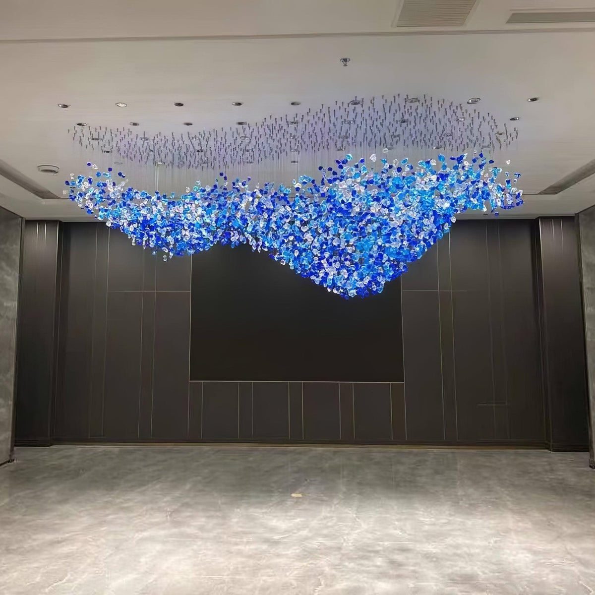 Crystal Stone Crystal Spiral Chandelier