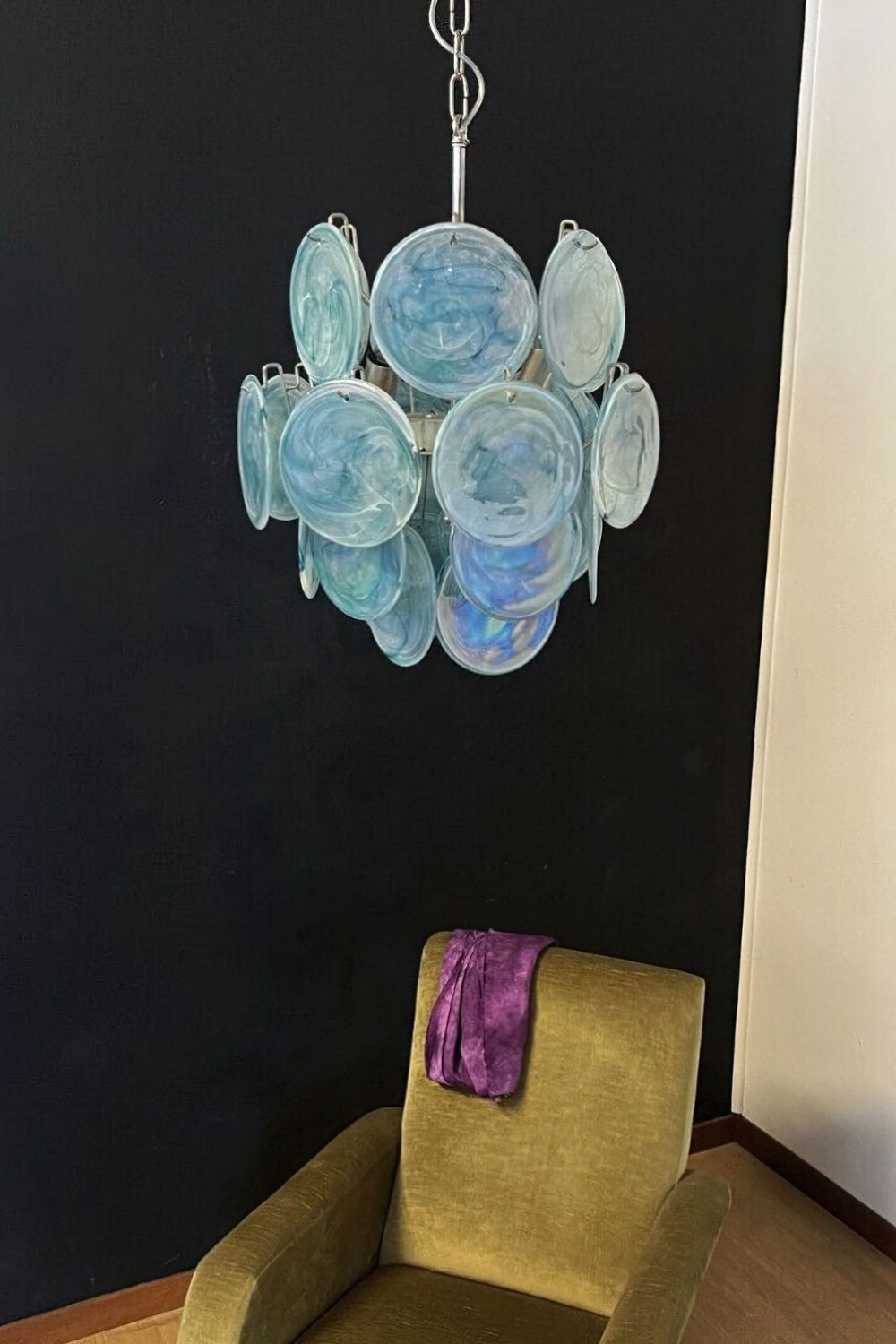 Vintage Art Blue Discs Chandelier - view 14 | everlamps