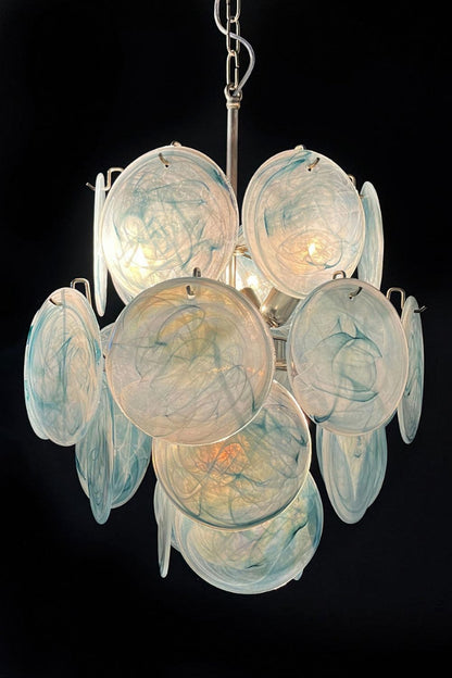 Vintage Art Blue Discs Chandelier - view 18 | everlamps