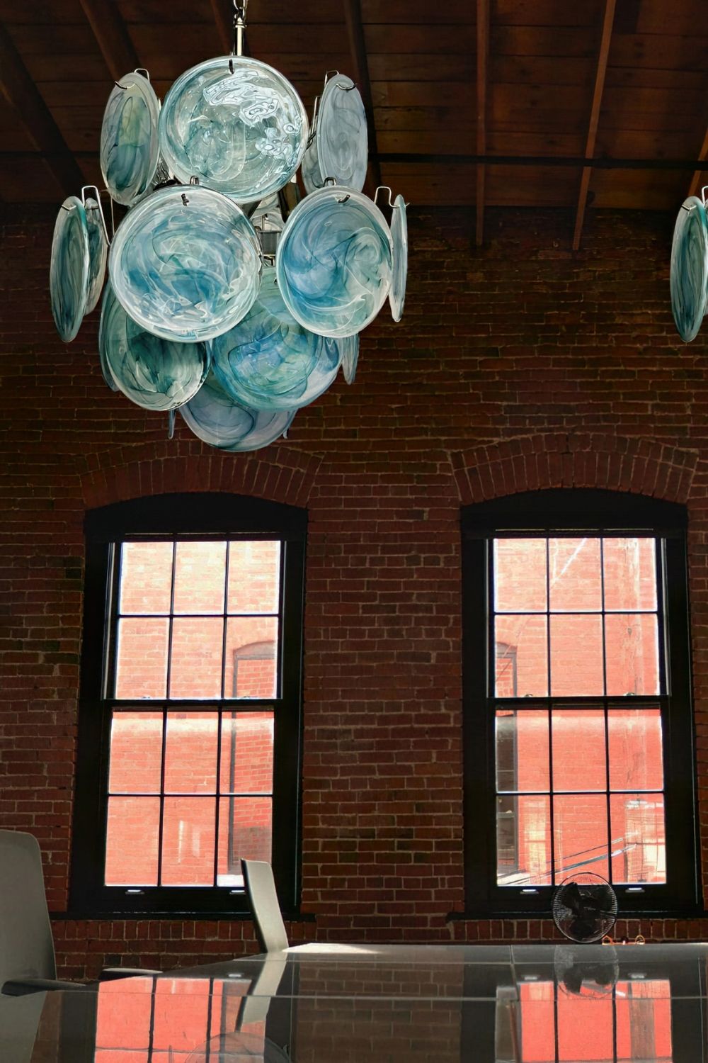 Vintage Art Blue Discs Chandelier - view 13 | everlamps