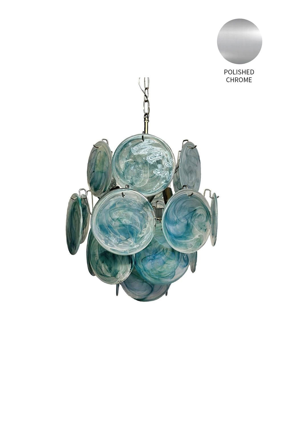 Vintage Art Blue Discs Chandelier - view 21 | everlamps