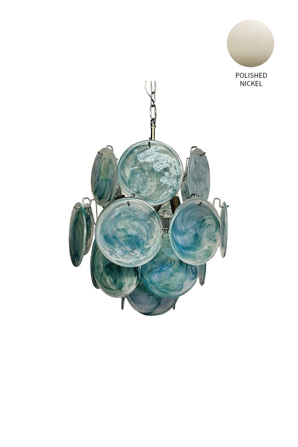 Vintage Art Blue Discs Chandelier - view 22 | everlamps