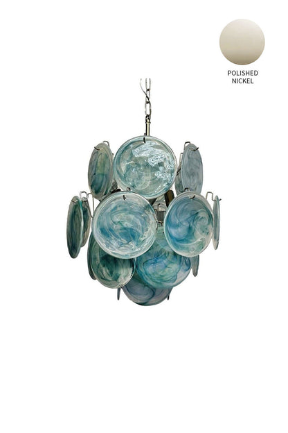 Vintage Art Blue Discs Chandelier - view 22 | everlamps