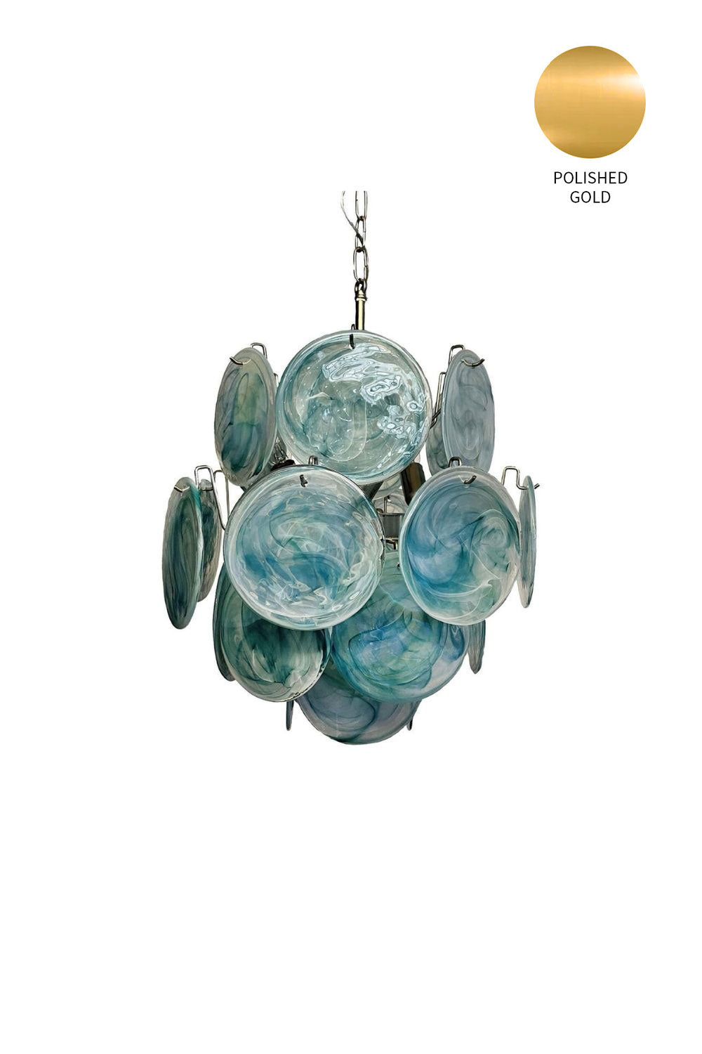 Vintage Art Blue Discs Chandelier - view 23 | everlamps