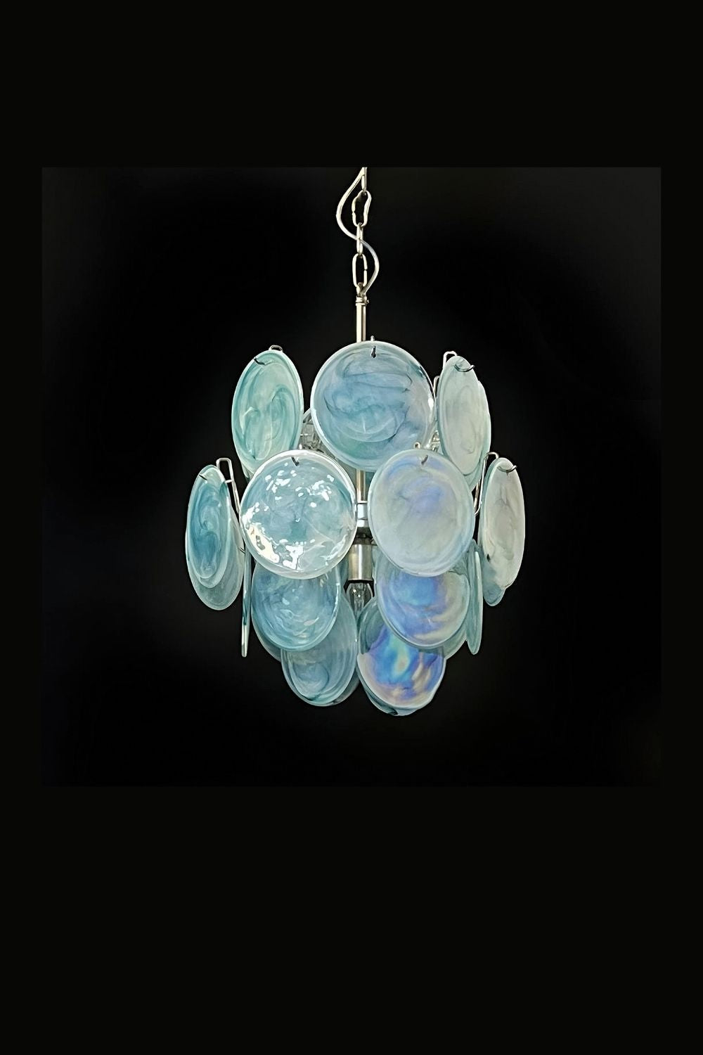 Vintage Art Blue Discs Chandelier - view 15 | everlamps