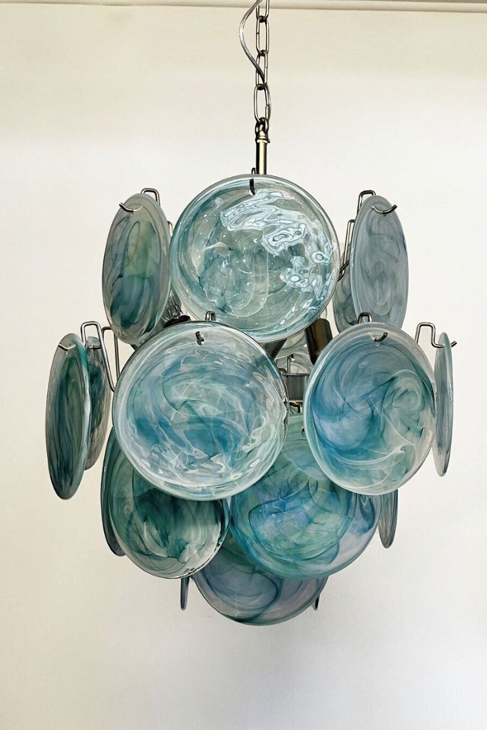 Vintage Art Blue Discs Chandelier - view 19 | everlamps