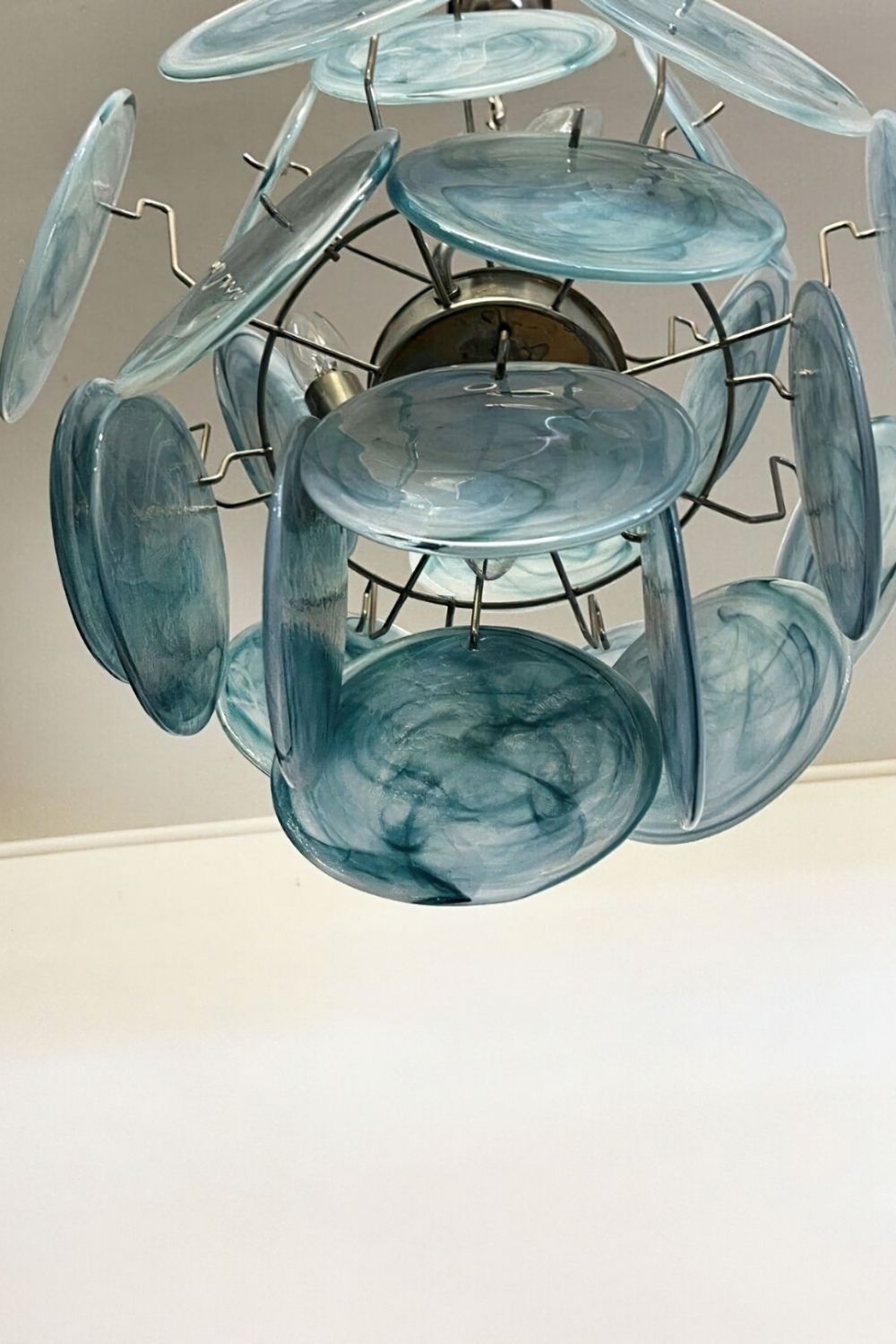 Vintage Art Blue Discs Chandelier - view 20 | everlamps